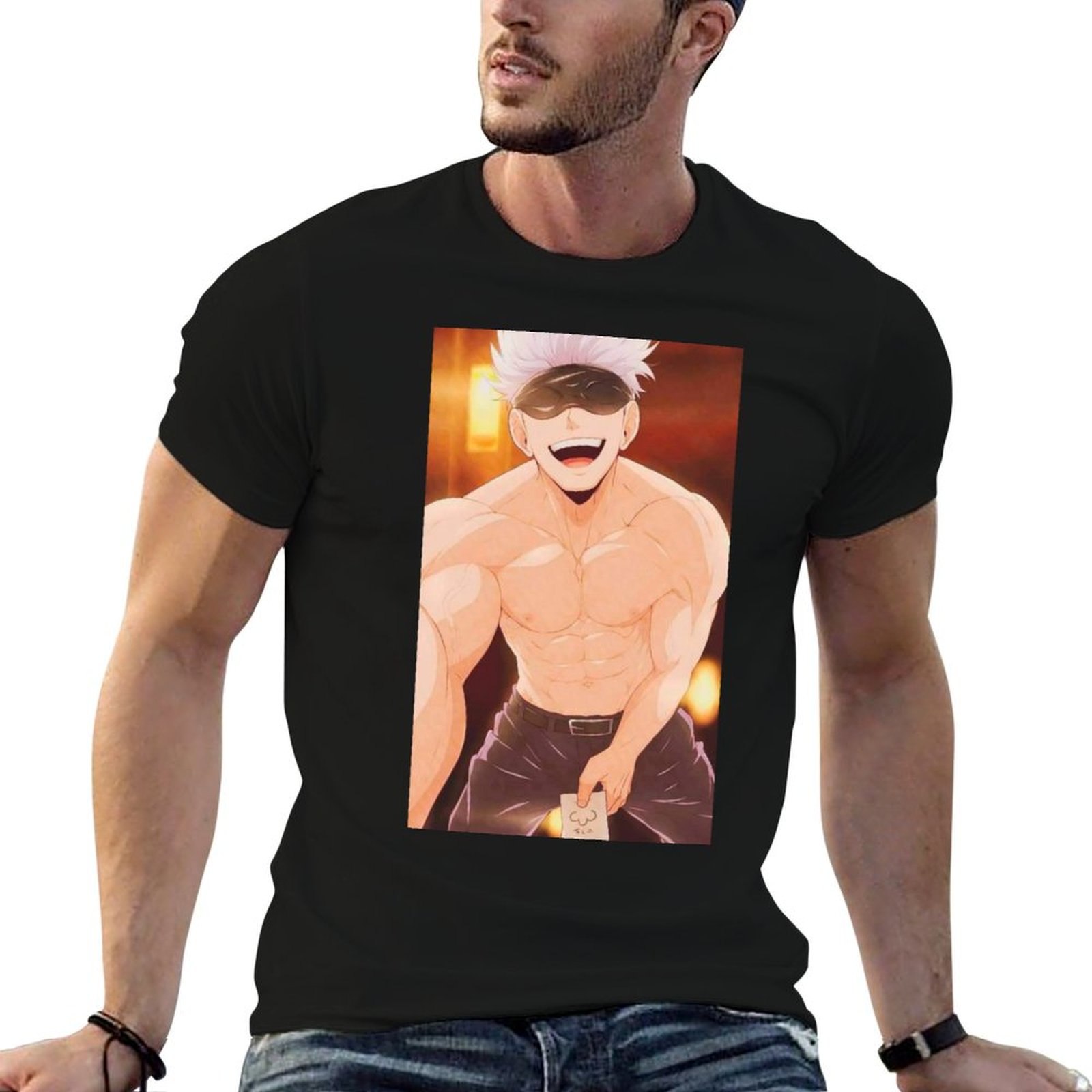 Anime Merchandise T Shirt - Gojo Satoru Ürünleri Erkekler için tişörtler