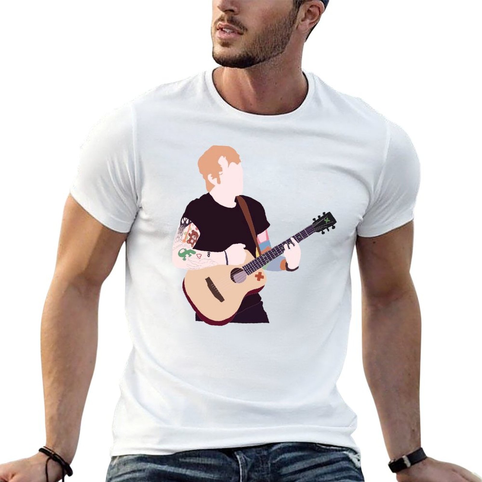 Anime Merchandise T Shirt - Ed Sheeran'ın Resmi Ürünleri Tişört pamuklu